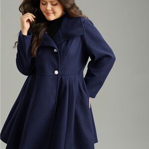 NWT bloomchic 26 Navy swing Coat